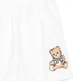 Moschino Kids Gonna Panna con Teddy per Bambine