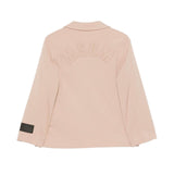 MSGM Kids Giacca Cammello con Targhetta Manica Logo per Bambine