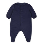 Moschino Kids Tutina Blu con Logo Teddy Bear per Neonati (retro)
