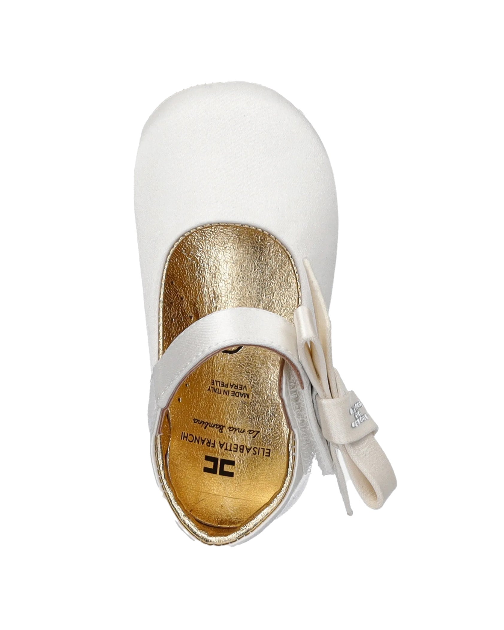 Elisabetta Franchi La Mia Bambina Ballerina Avorio con Fiocco per Neonate