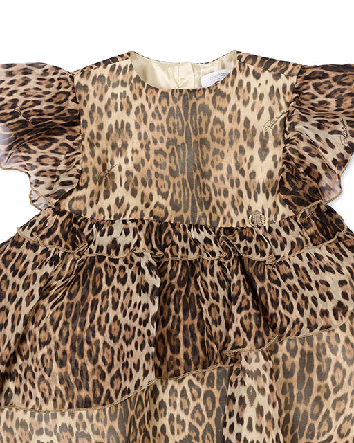 Roberto Cavalli Kids Abito Animalier per Neonate