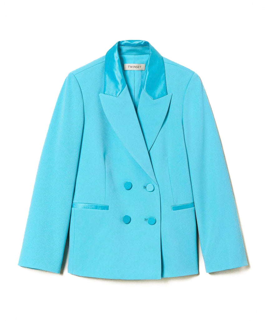 Twinset Kids Giacca Blazer Azzurra (fronte)