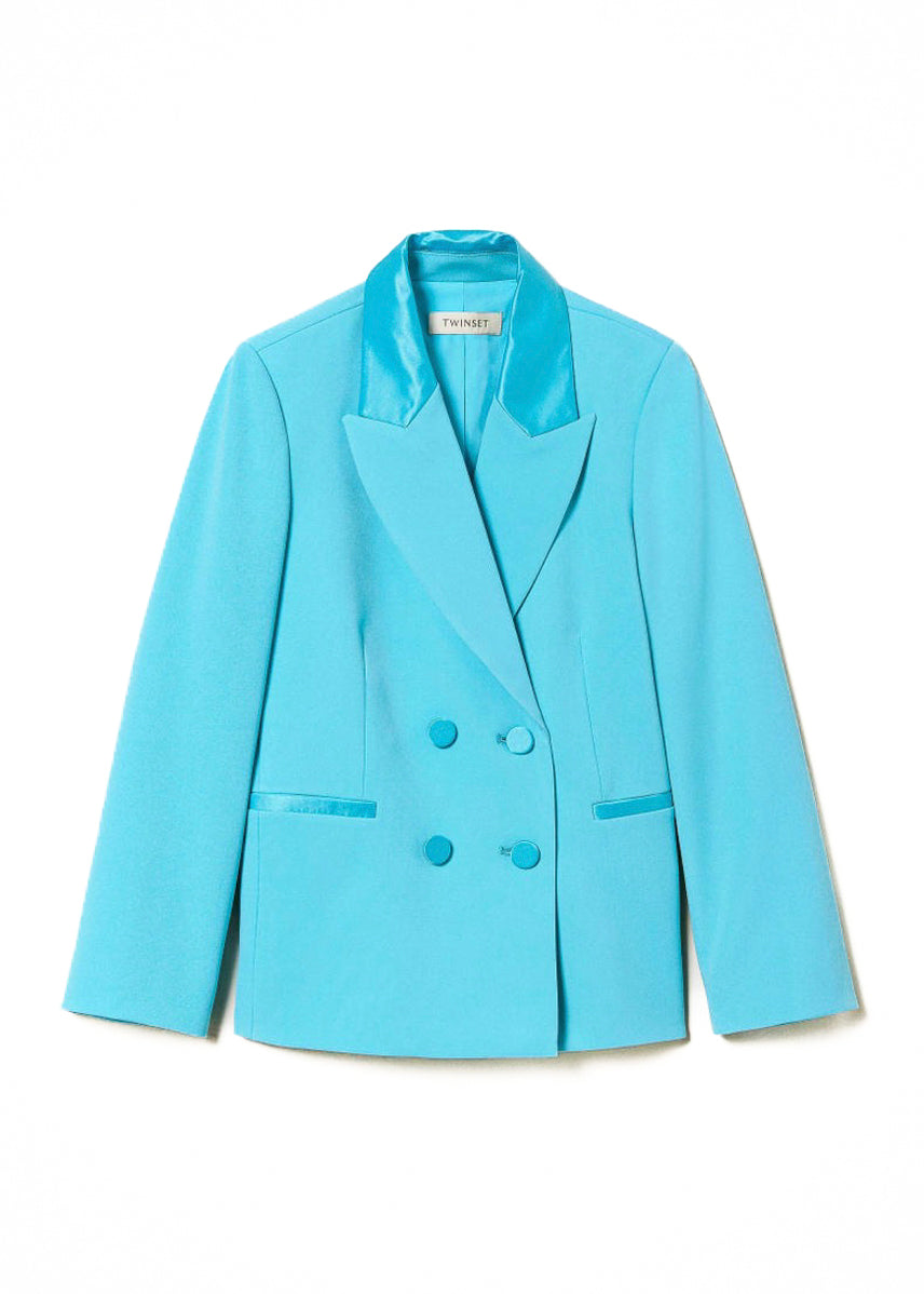 Twinset Kids Giacca Blazer Azzurra (fronte)