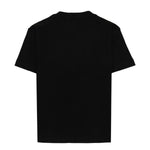 Palm Angels Kids T-Shirt Nera con Logo Rosa per Bambine