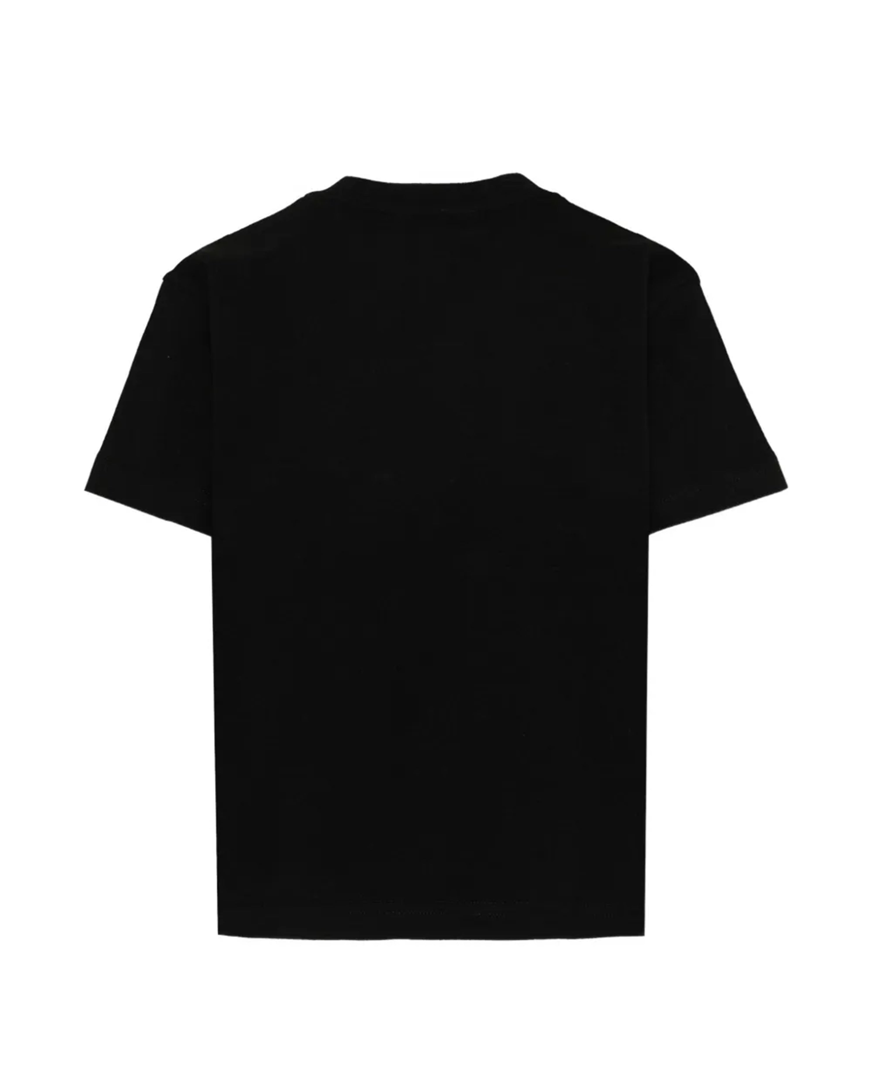 Palm Angels Kids T-Shirt Nera con Logo Rosa per Bambine