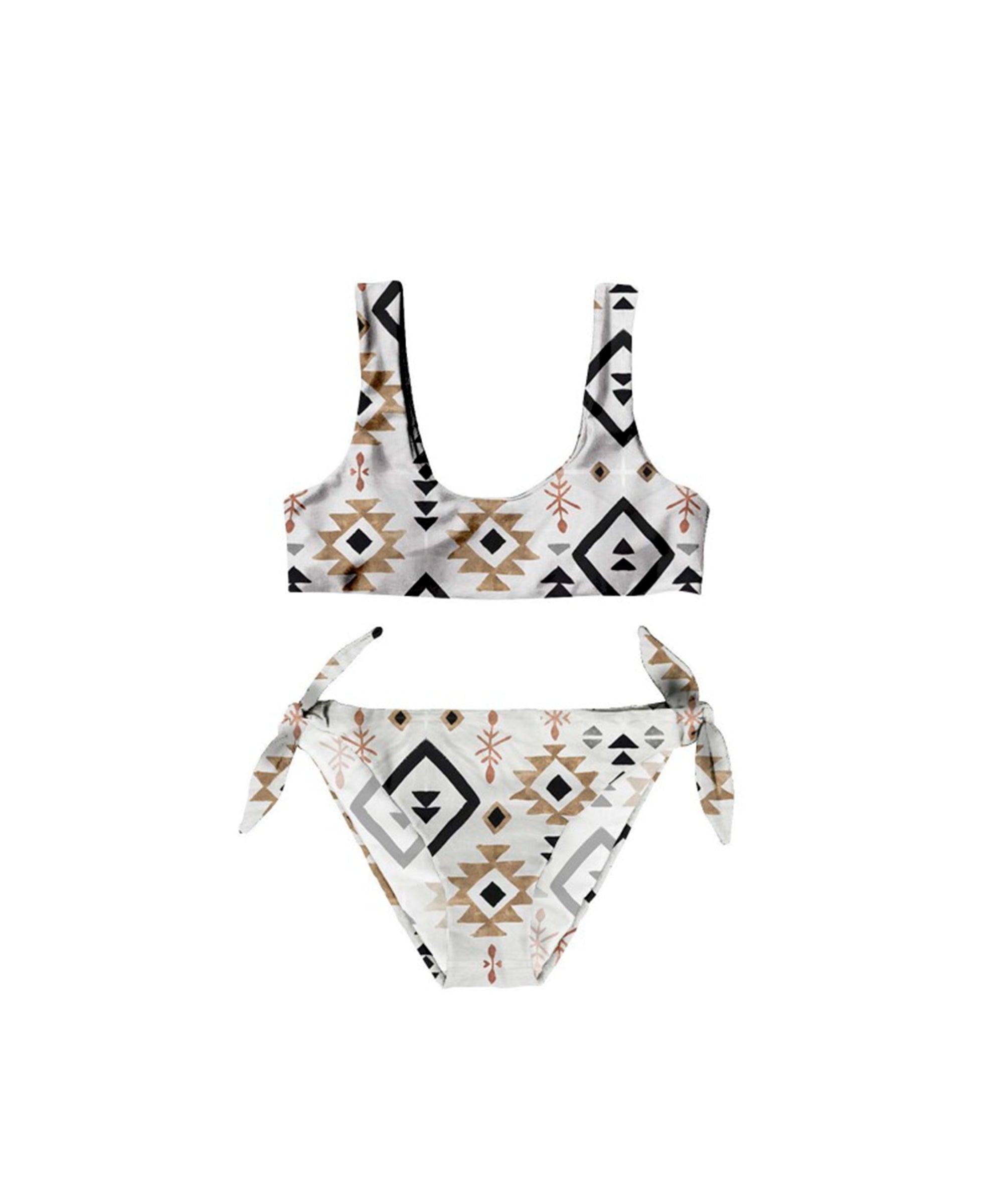 Tooco Kids Costume Bikini a Fascia Fantasia Uxmal per Bambine