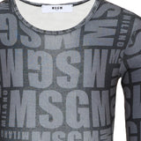 MSGM Kids Body All-Over Grigio per Bambine