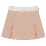 MSGM Kids Gonna Cammello con Logo Lettering Oro per Bambine