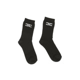 
Elisabetta Franchi La Mia Bambina Kids Calzini Neri con Dettaglio Logo Avorio per Bambine
