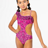 Costume Intero 4giveness Bambina Fucsia con Rouches