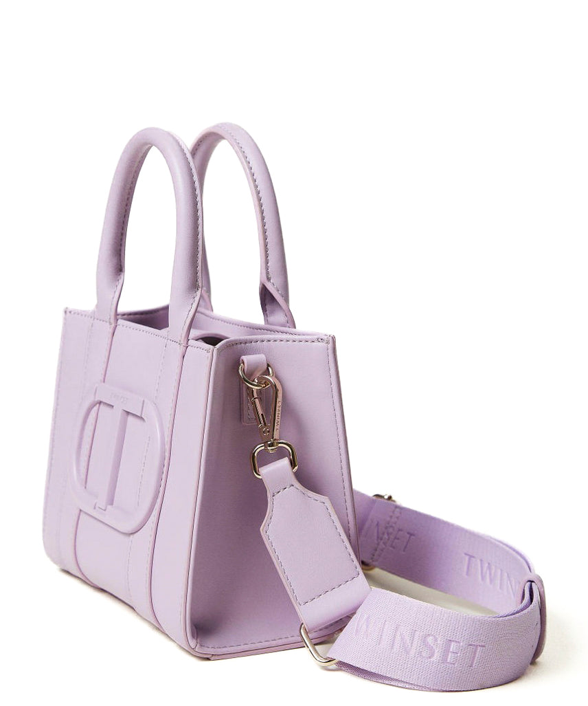 Twinset Kids Borsa Lilla a Tracolla con Oval T per Bambine