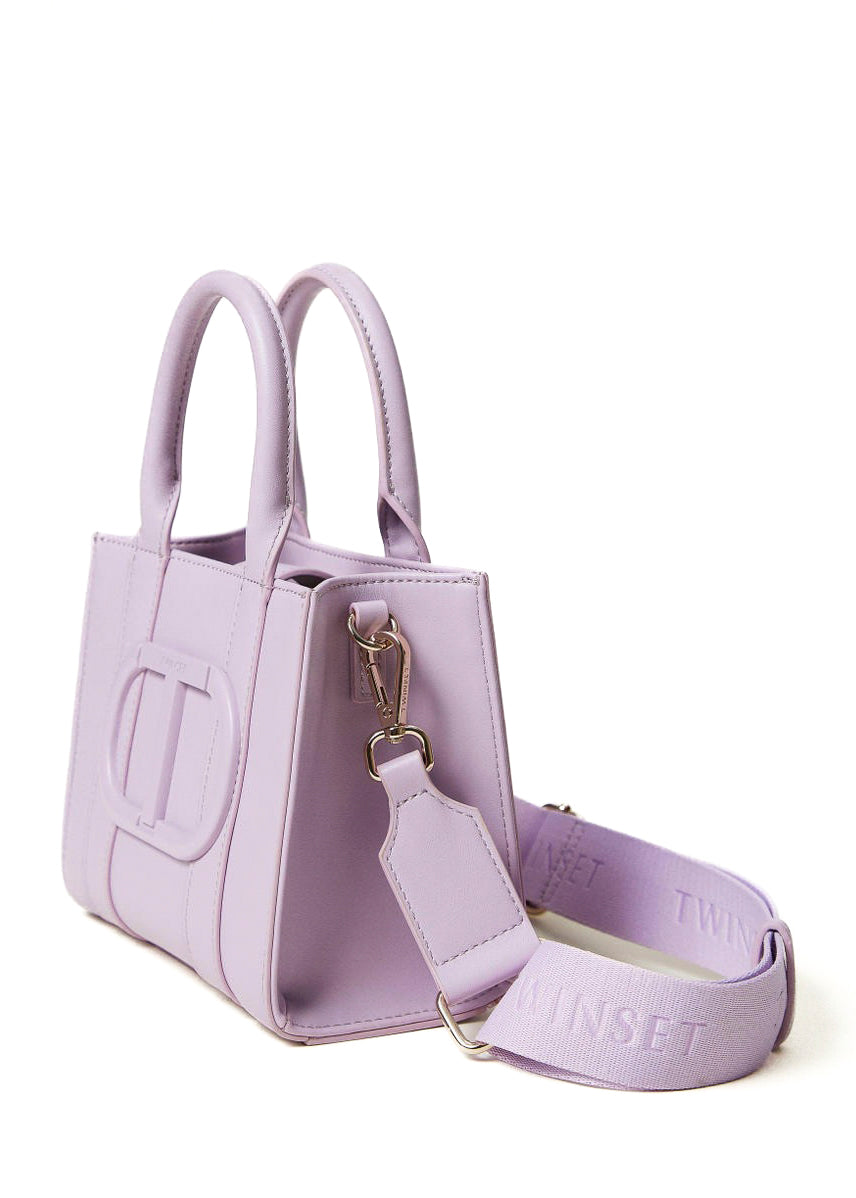 Twinset Kids Borsa Lilla a Tracolla con Oval T per Bambine