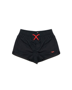Diesel Kids Costume Nero con Laccio e Logo Rosso a Contrasto per Bambini