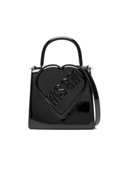 MSGM Kids Borsa Nera con Logo Groffato per Bambine