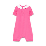 Moschino Kids Tutina Fucsia con Stampa Toy per Neonati