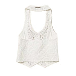 Twinset Kids Gilet Bianco in Pizzo per Bambine