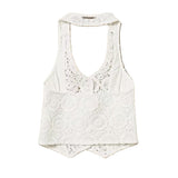 Twinset Kids Gilet Bianco in Pizzo per Bambine
