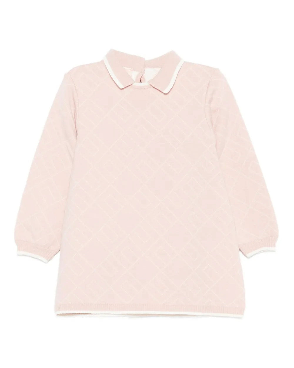 Elisabetta Franchi La Mia Bambina Abito con Motivo Geometrico Rosa per Neonate