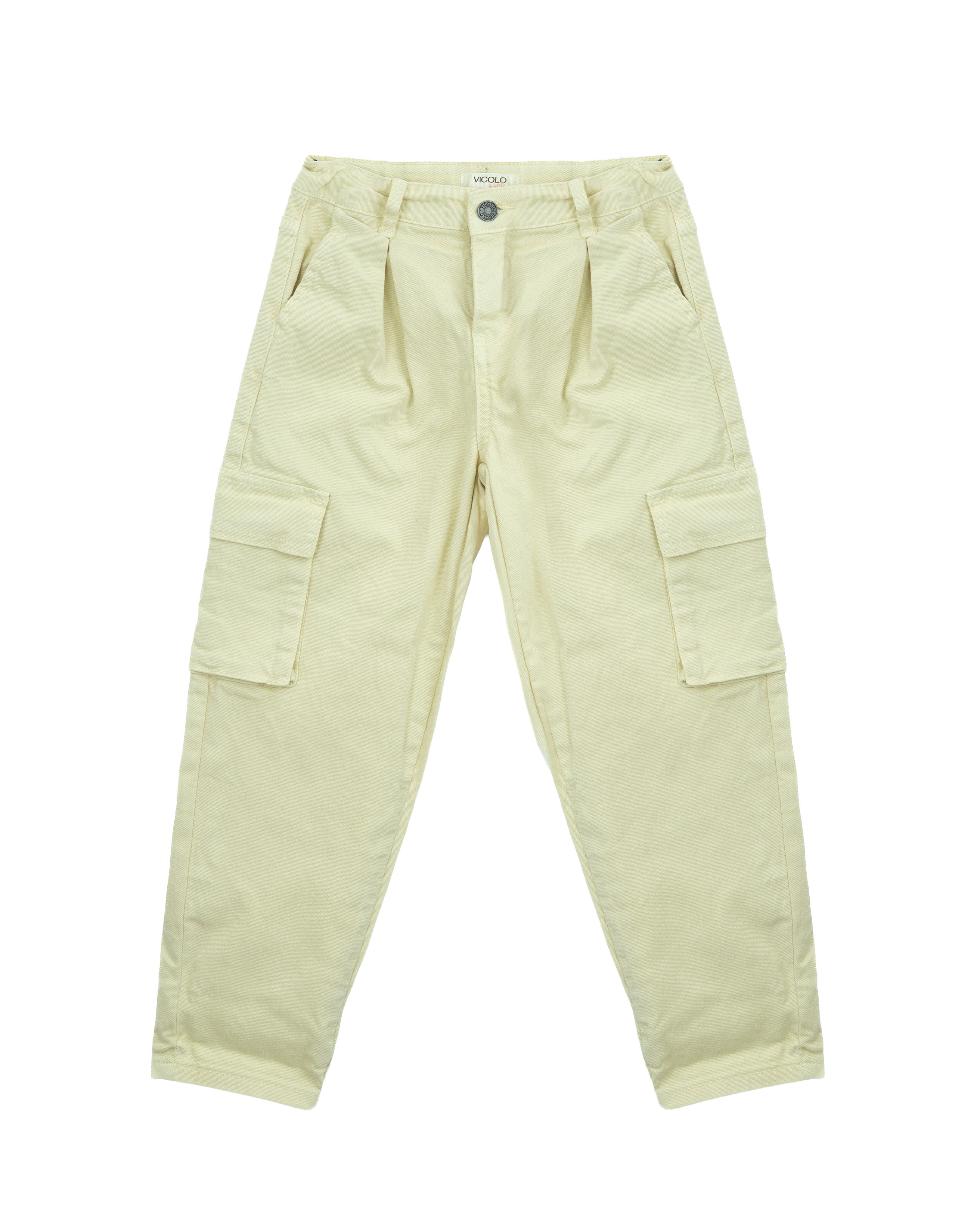Vicolo Kids Pantalone Burro con Tasche Cargo per Bambine
