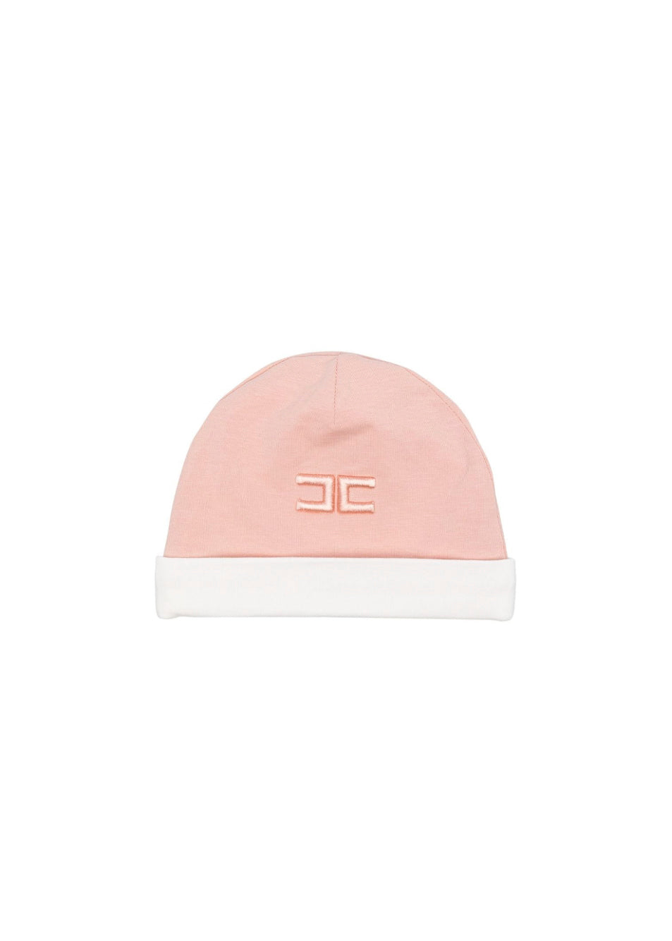 Elisabetta Franchi La Mia Bambina Cappello Desert Rose/Avorio con Logo per Neonate