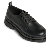 Diesel Kids Scarpa Derby Nero con Suola Spessa per Bambini
