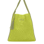 F**K Kids Tote Bag Lime e Verde con Logo per Bambine