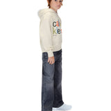 Calvin Klein Kids Felpa con Cappuccio WhiteCap Gray per Bambini