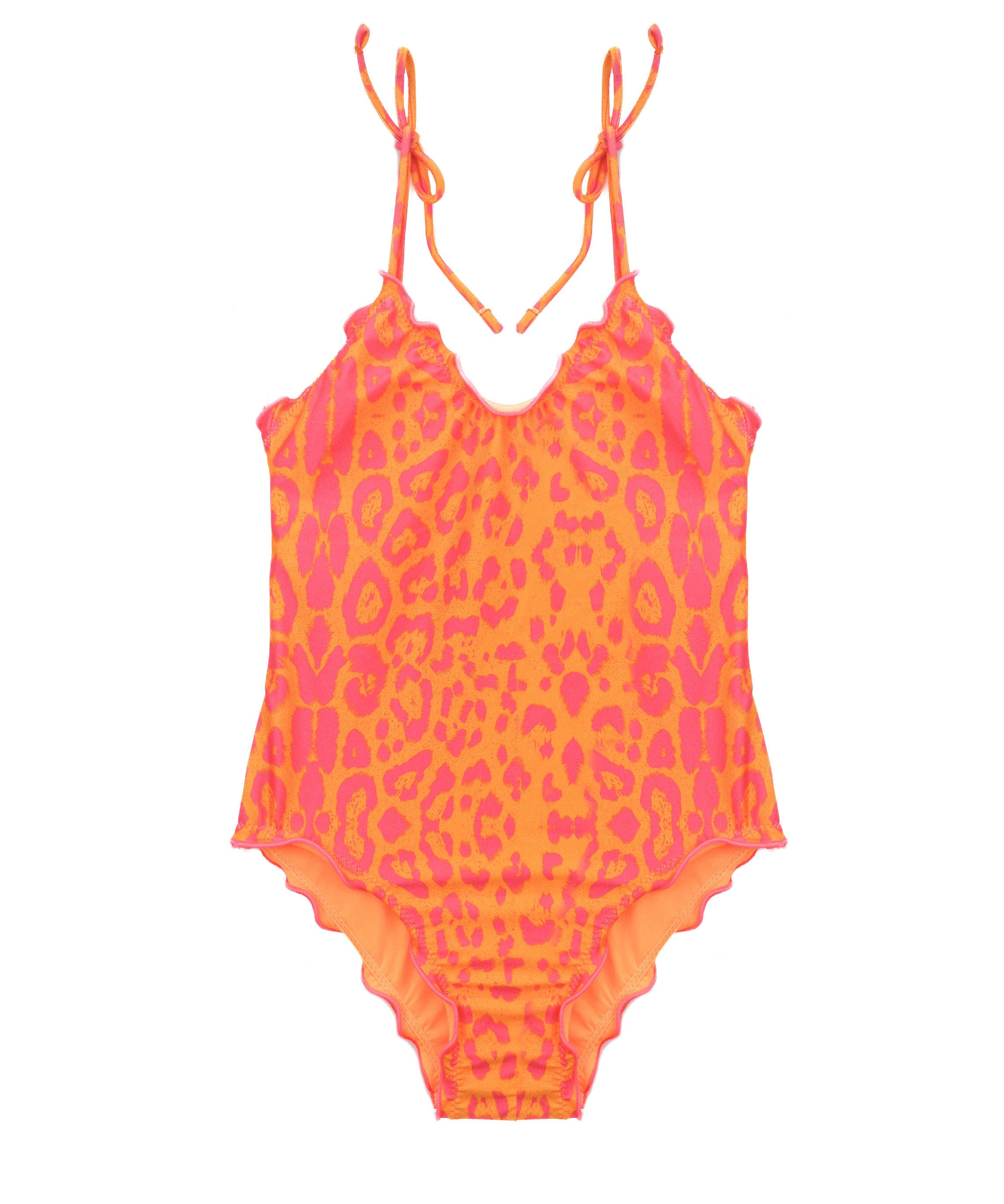 Effek Costume Monokini Fantasia Maculata Arancione per Bambine