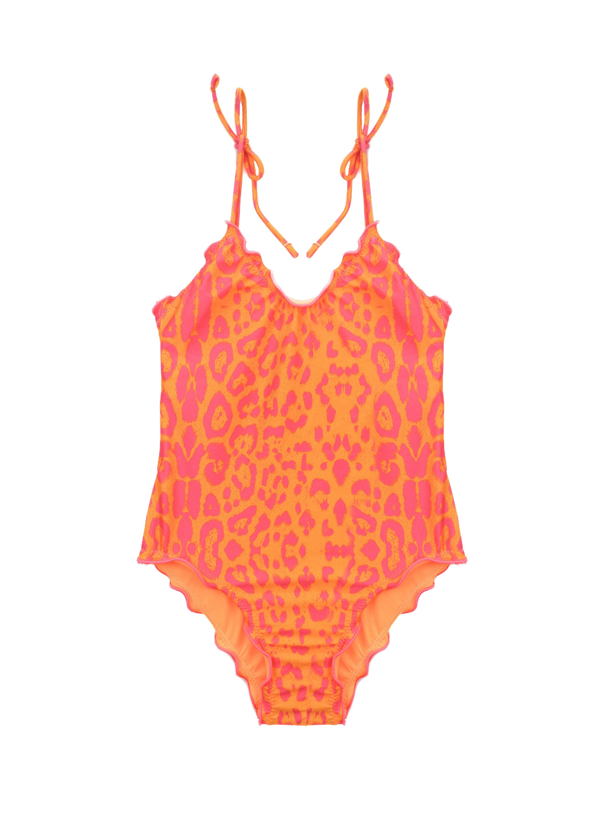 Effek Costume Monokini Fantasia Maculata Arancione per Bambine