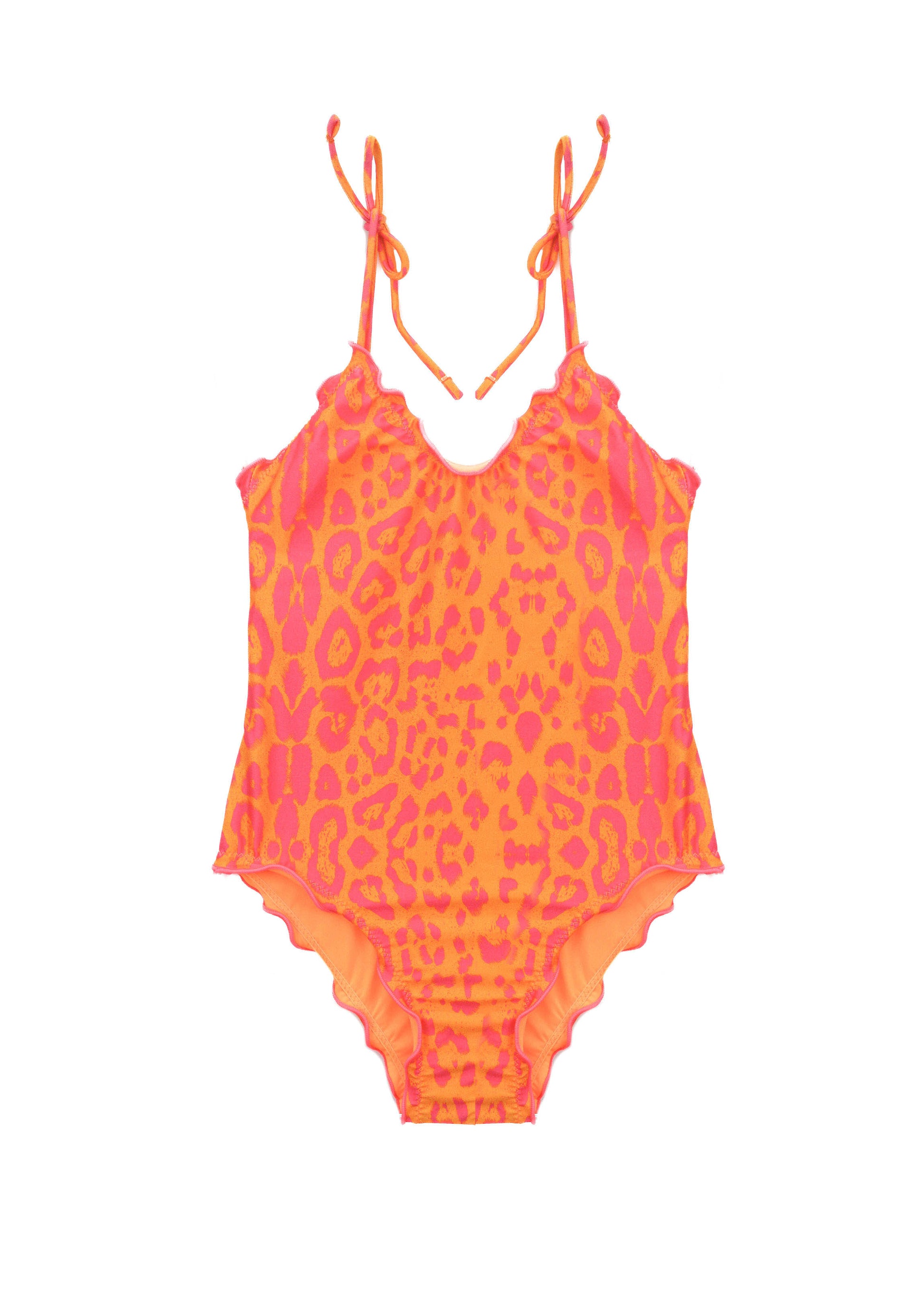 Effek Costume Monokini Fantasia Maculata Arancione per Bambine