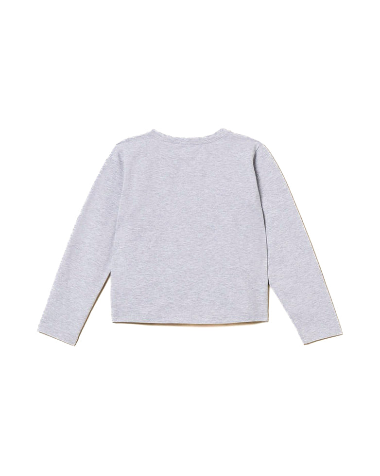 Twinset Kids Maglia a Maniche Lunghe con Stampa per Bambine