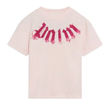 Palm Angels Kids T-Shirt Rosa con Stampa Fucsia per Bambine