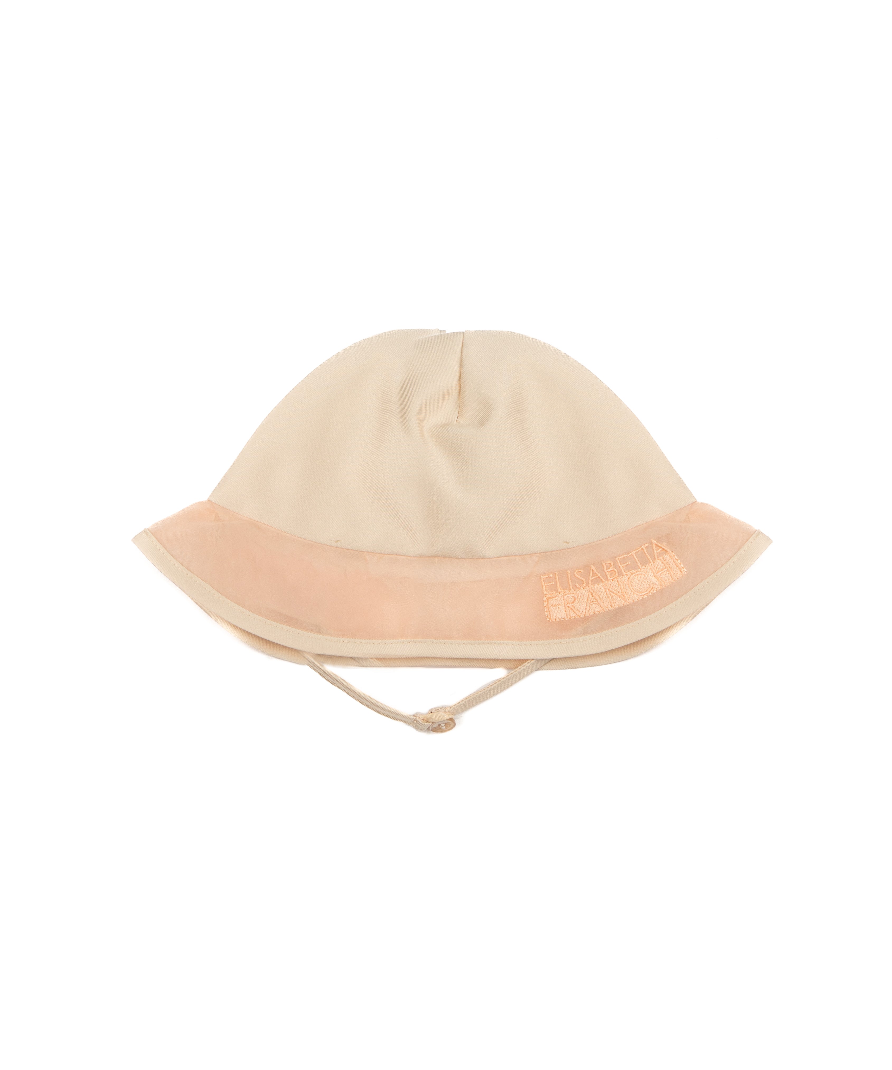 Elisabetta Franchi La Mia Bambina Cappello Rosa con Ricamo Logo Modello Pescatore per Neonate