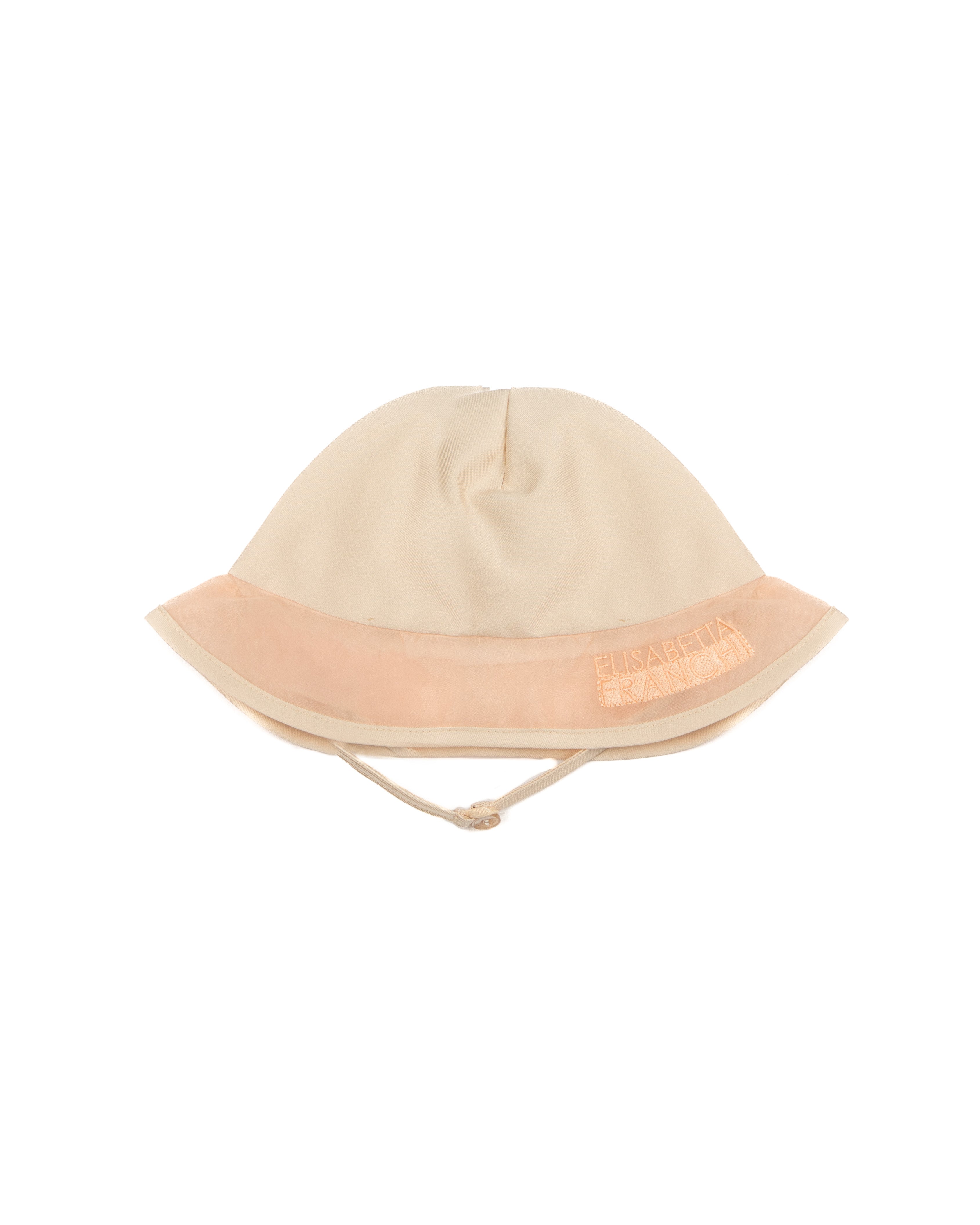 Elisabetta Franchi La Mia Bambina Cappello Rosa con Ricamo Logo Modello Pescatore per Neonate