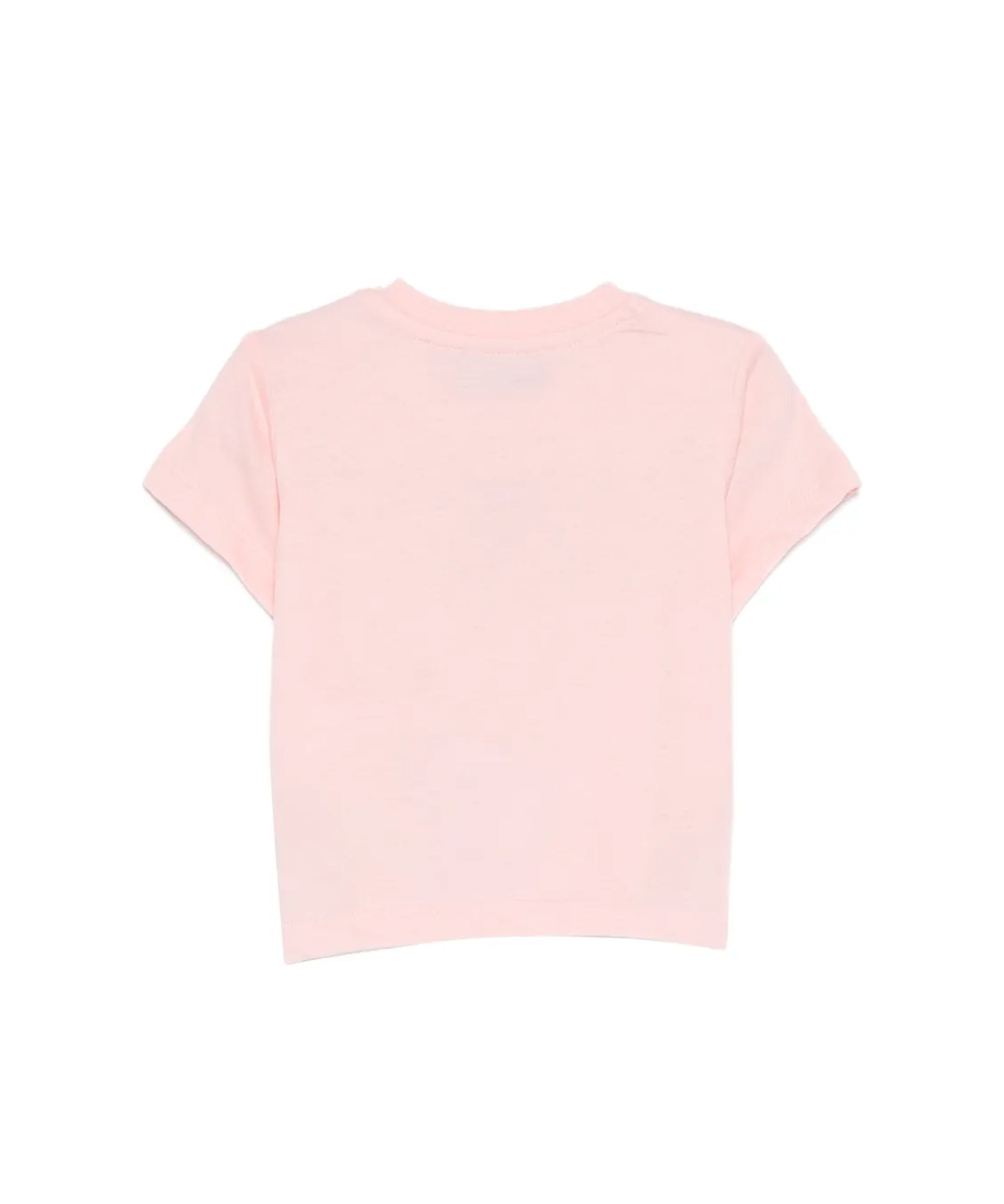 Moschino Kids T-Shirt Rosa con Logo Teddy Bear per Neonate