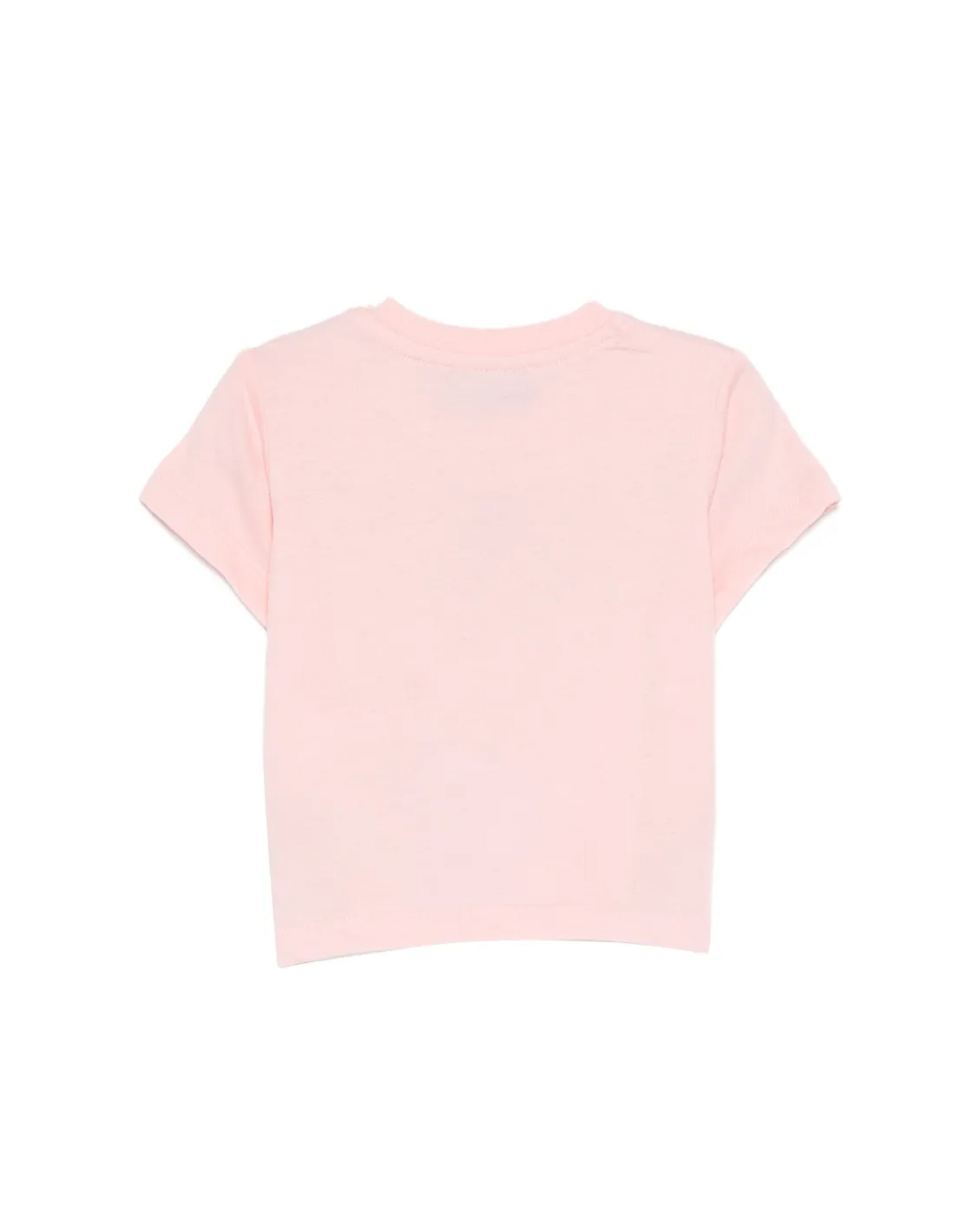 Moschino Kids T-Shirt Rosa con Logo Teddy Bear per Neonate
