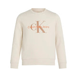 Calvin Klein Kids Felpa Girocollo Beige per Bambini