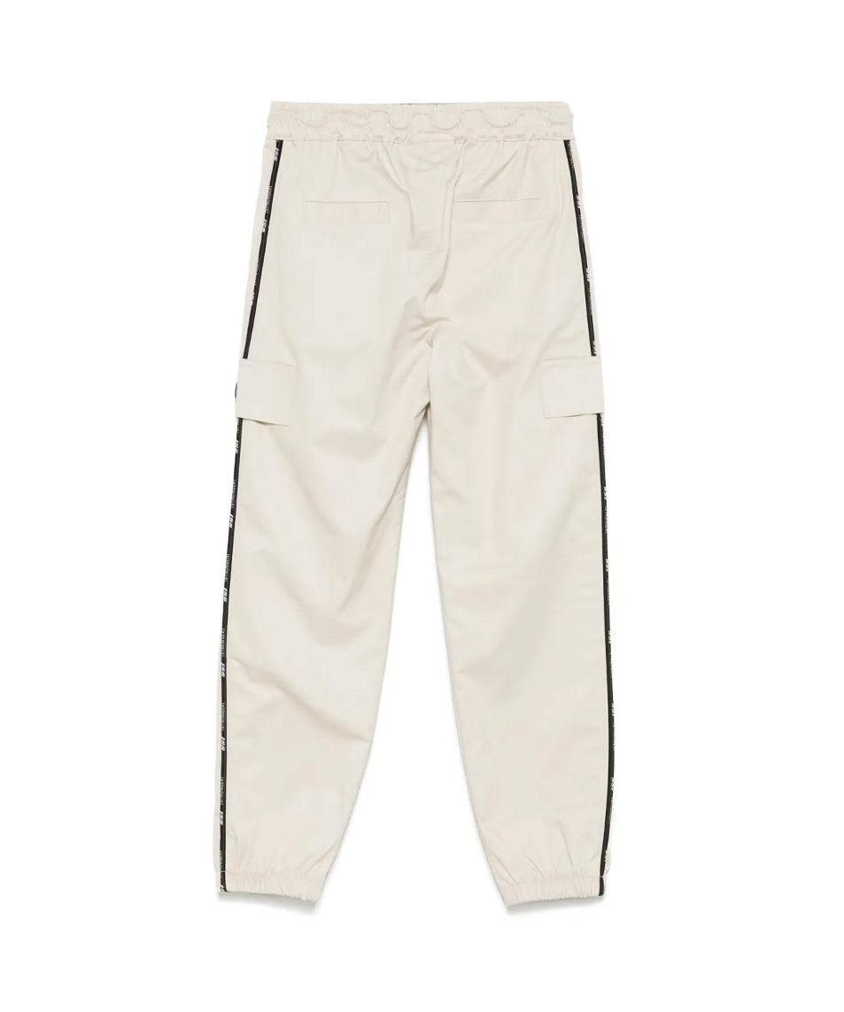 Yes London Pantaloni Beige con Bande per Bambini