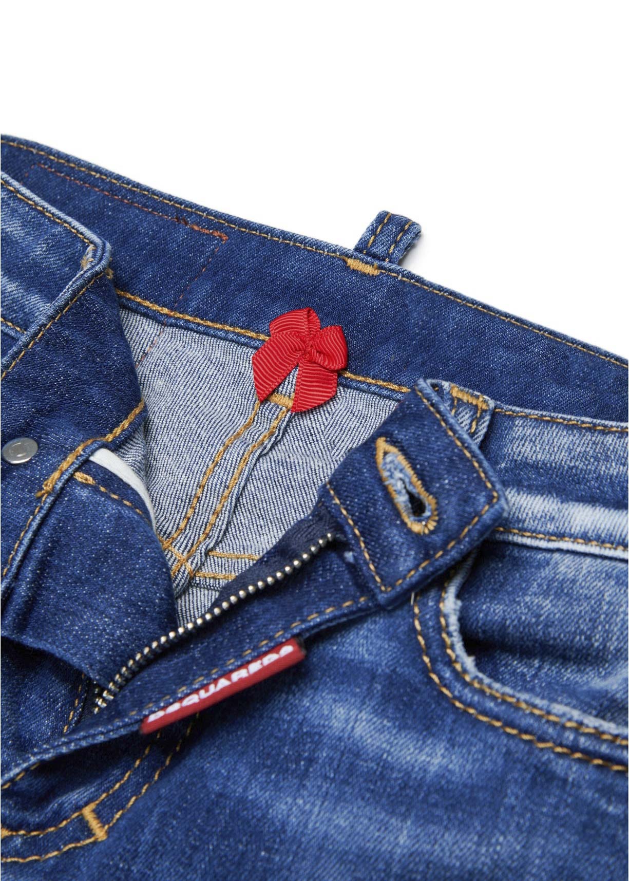 Dsquared2 Kids Jeans Denim Bootcut Flare Twiggy per Bambine (dettaglio)