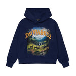 Dsquared2 Kids Felpa Blu con Stampa Heritage per Bambini