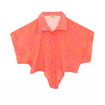 4GIVENESS Copricostume Camicia Fantasia Zebrato Arancione per Bambine
