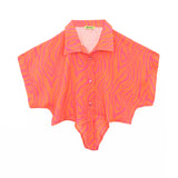 4GIVENESS Copricostume Camicia Fantasia Zebrato Arancione per Bambine