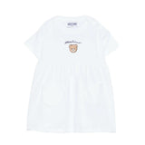 Moschino Kids Abito Bianco Con Logo Teddy Bear per Neonate