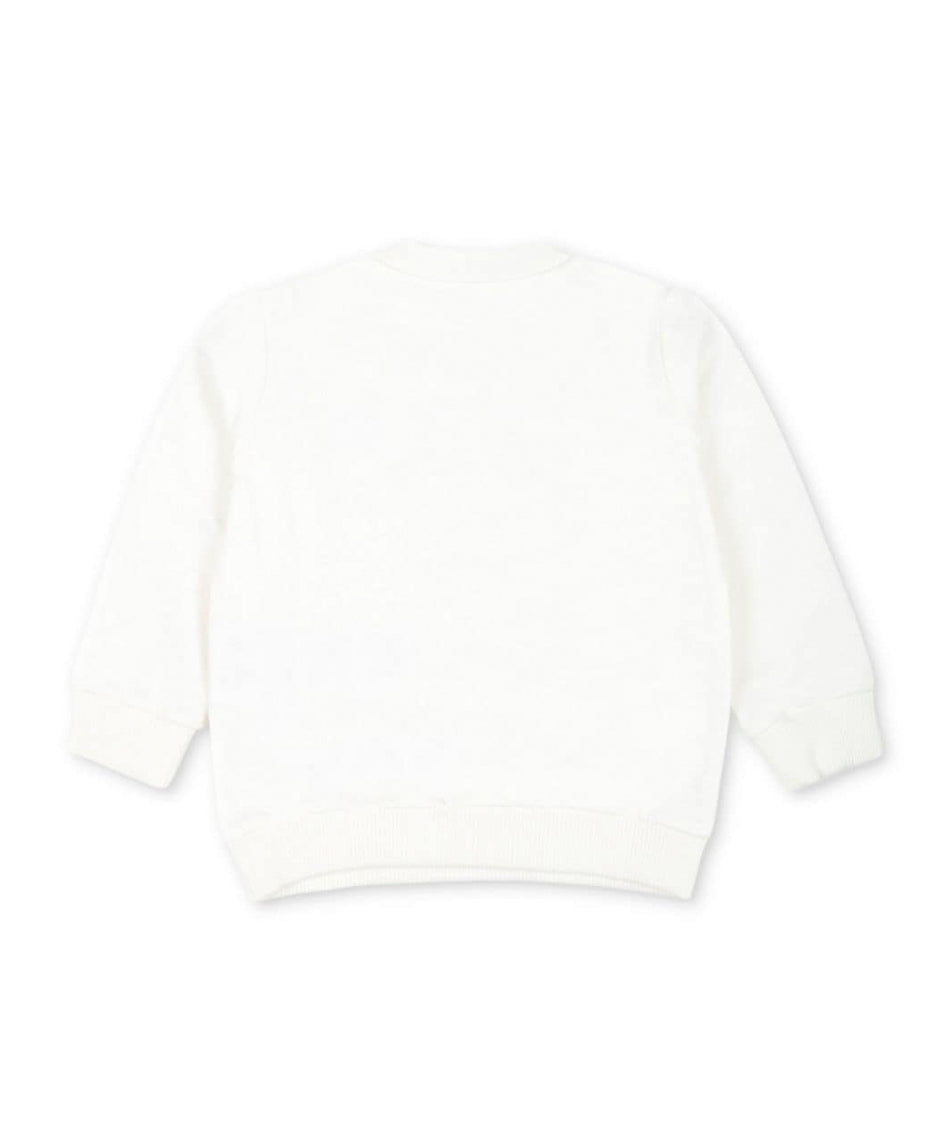 Moschino Kids Felpa Panna con Logo Teddy Bear per Neonati (retro)