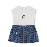 Michael Kors Kids Abito in Denim con Logo per Neonate