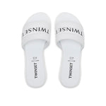 Twinset Kids Sandalo Bianco con Logo per Bambine