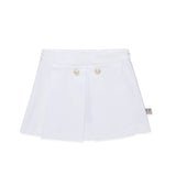 N21 Kids Pantagonna da Completo Bianco con Bottoni Gioiello da Bambina