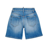 Dsquared2 Kids Bermuda Denim con Banda Logo per Bambini