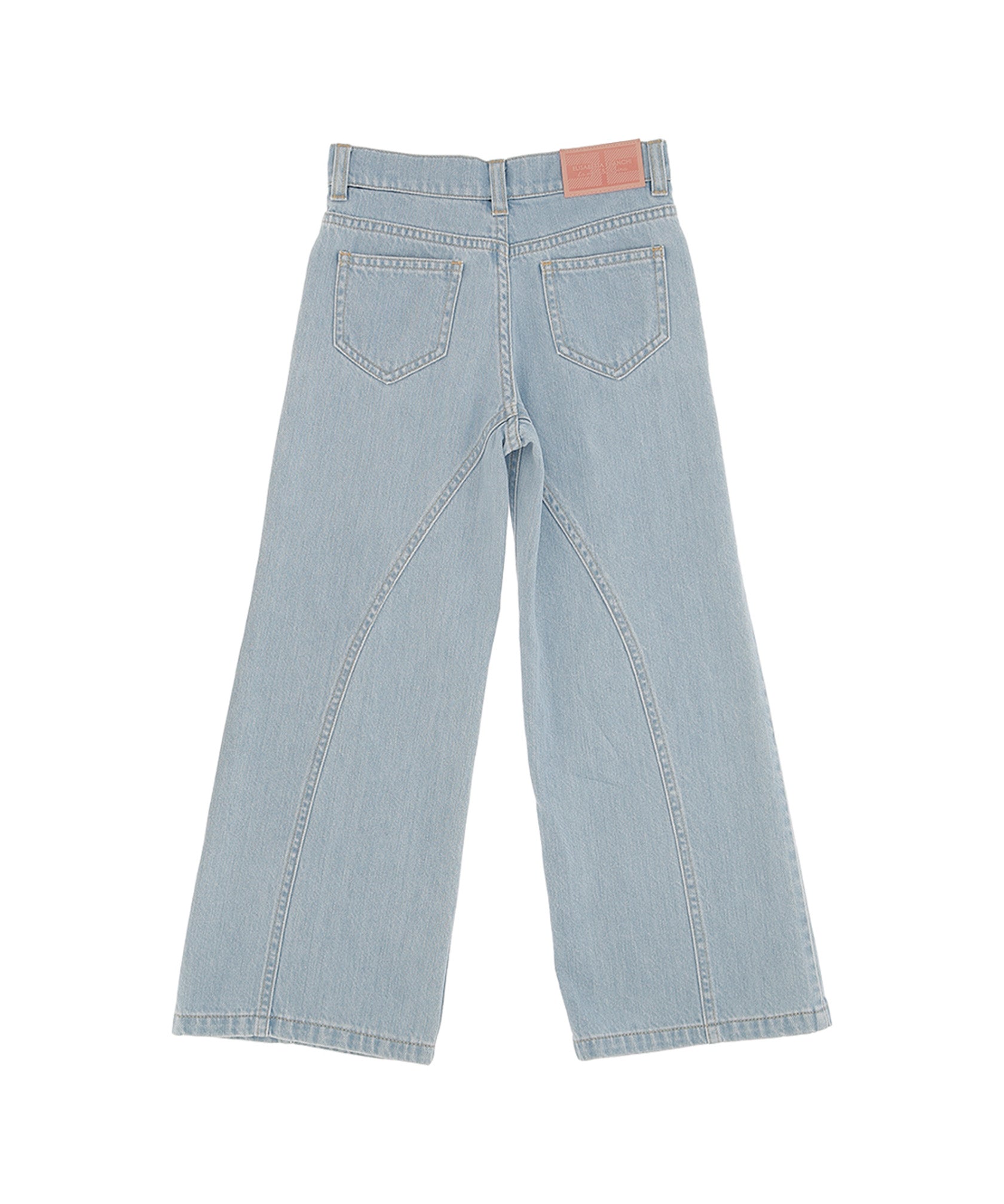 Elisabetta Franchi La Mia Bambina Jeans a Palazzo Denim per Bambine (retro)