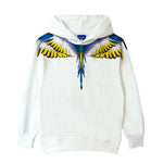 Marcelo Burlon County Of Milan Kids Felpa con Cappuccio Bianca per Bambini